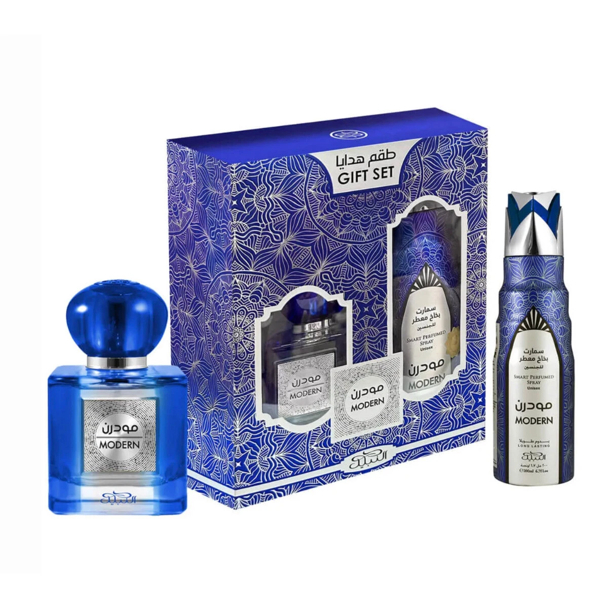 NABEEL PERFUMES Modern Gift Set 3.4oz Eau de Parfum 6.8oz Body Spray