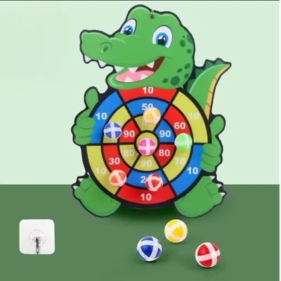 Wurf Dartscheibe Dart Board Klettball Wurfscheibe Kinder Ball Spiel Krokodil