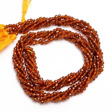 2.5mm Natural Hessonite Garnet Faceted Round Rondelle Beads 33 cm Strand EB-35