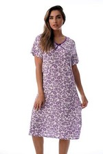 Womens Nightgown Sleep Dress 6701-10241-PUR-1X
