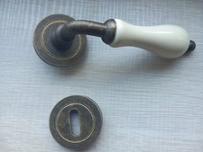 Maniglie per porte con Porcellana avorio, bianco, ottone o bronzo varie