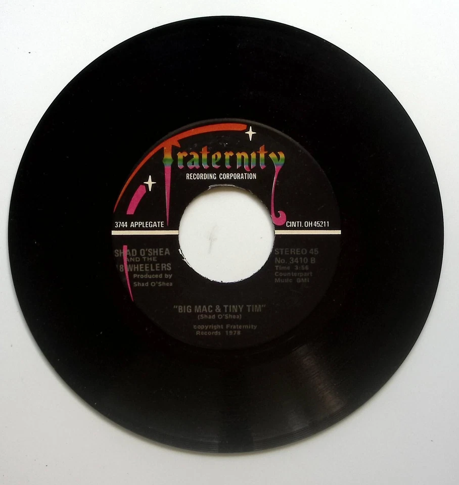 SHAD O'SHEA & THE 18 WHEELERS BIG MAC & TINY TIM/SWEET CHASTITY VINYL 45 65-77 - Image 3 of 3