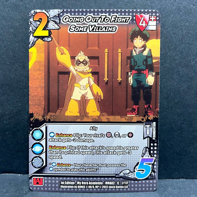 2022 MY HERO ACADEMIA MHA02 GOING OUT TO FIGHT VILLAINS 7/117 1ST EDITION UC