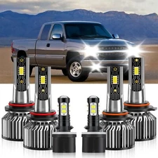 LED Headlight Bulbs Fog Light 6500K white For Chevrolet Suburban 1500 2000-2006