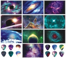 guitar pick strip pack, pick punch refill kit, plastic card assortment / variety