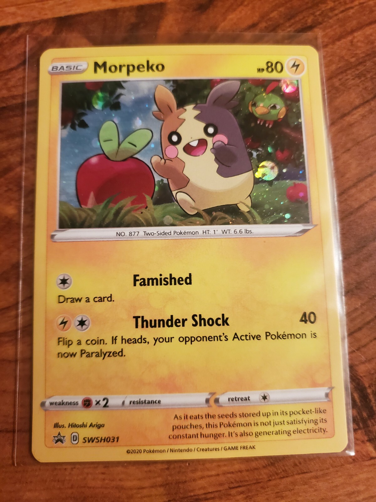 Pokémon TCG Morpeko Black Star Promo SWSH031 Cosmos Holo NM