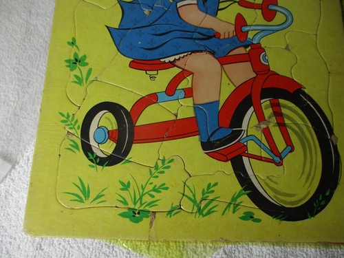 LOT OF TWO INLAID TRAY PUZZLES STA-N-PLACE 1304 CLOWN 125 RIDIN ROSIE - Picture 7 of 8