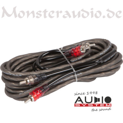 Audio System Z-EVO 5m 2-Kanal Cinchkabel abgeschirmt Auto-Hifi-Cinch 500cm ECO