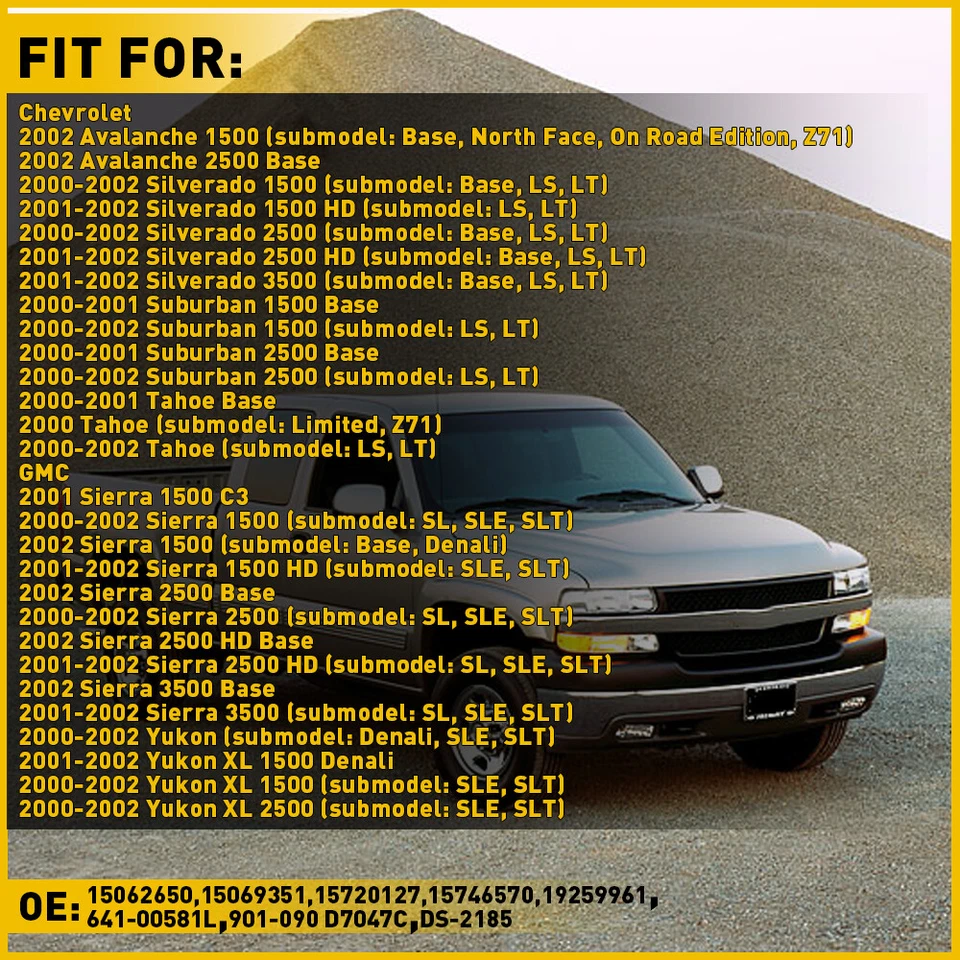 Interruptor de ventana para Chevrolet Tahoe Silverado 2500 HD GMC Yukon 2000-02 delantero izquierdo Foto 4 de 4