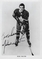Mike Walton Autographed Signed RARE Maple Leafs Team Issued Photo NHL - w/COA