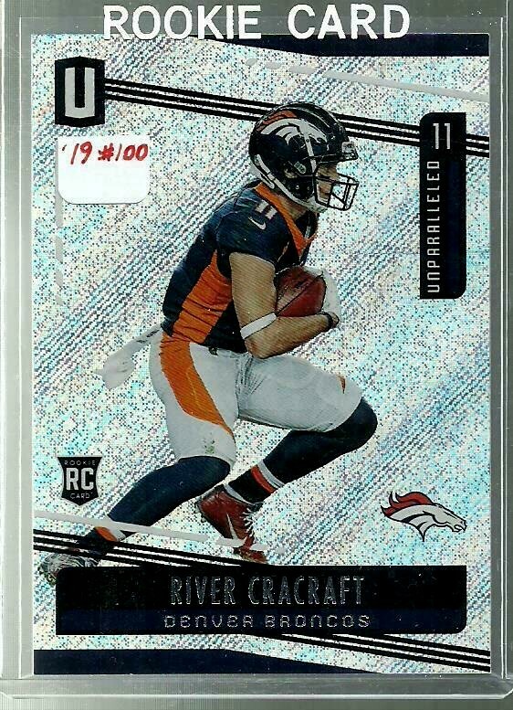 Denver Broncos River Cracraft Rookie Card 2019 Panini NFL Unparalleled #100 RC