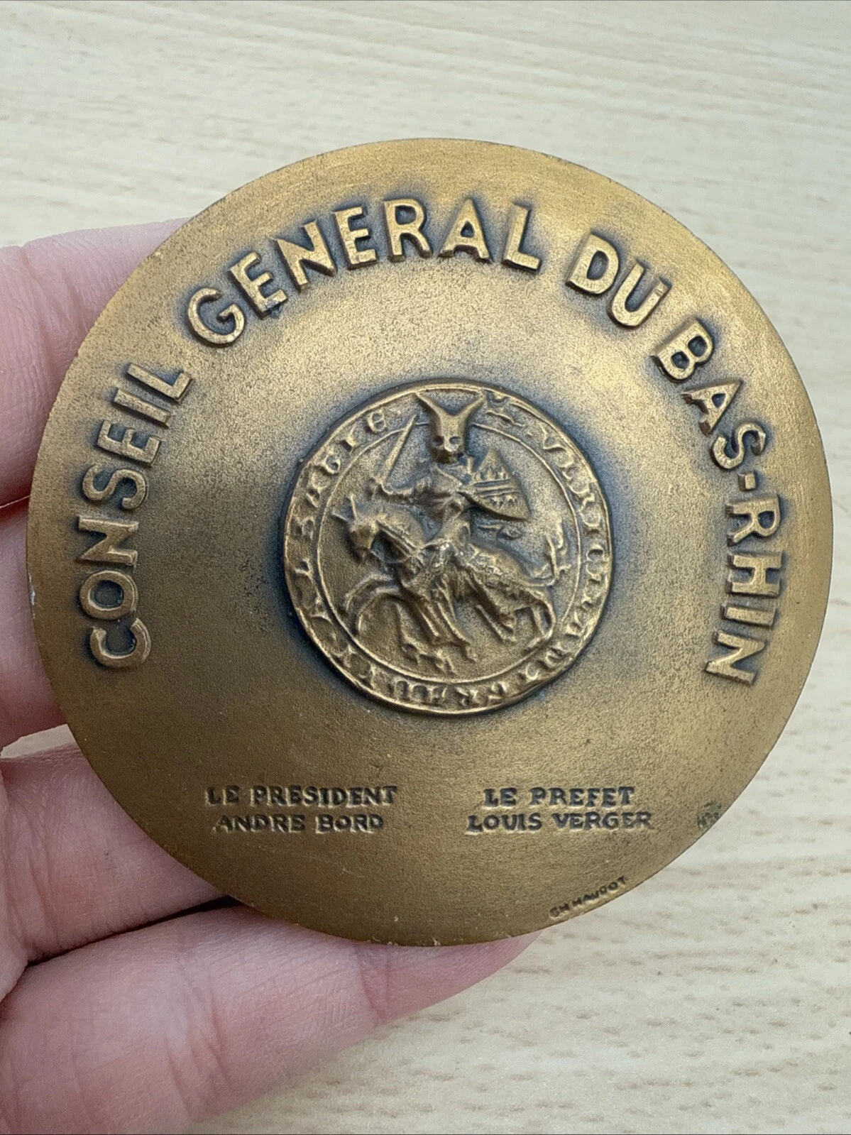 Médaille Conseil Général Du Bas Rhin En Bronze