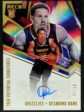 2020 Recon Desmond Bane True Potential Gold Signatures Rookie RC /10