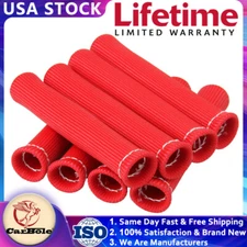 8Pcs For SBC BBC 2500° Spark Plug Wire Boots Protectors Sleeve Heat Shield Cover