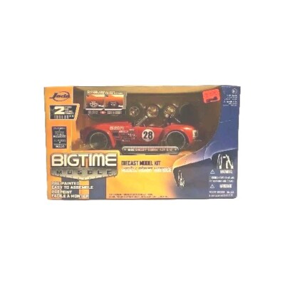 BIGTIME MUSCLE 1:24 SCALE 1965 SHELBY COBRA 427 S/C DIECAST MODEL KIT RED RARE!