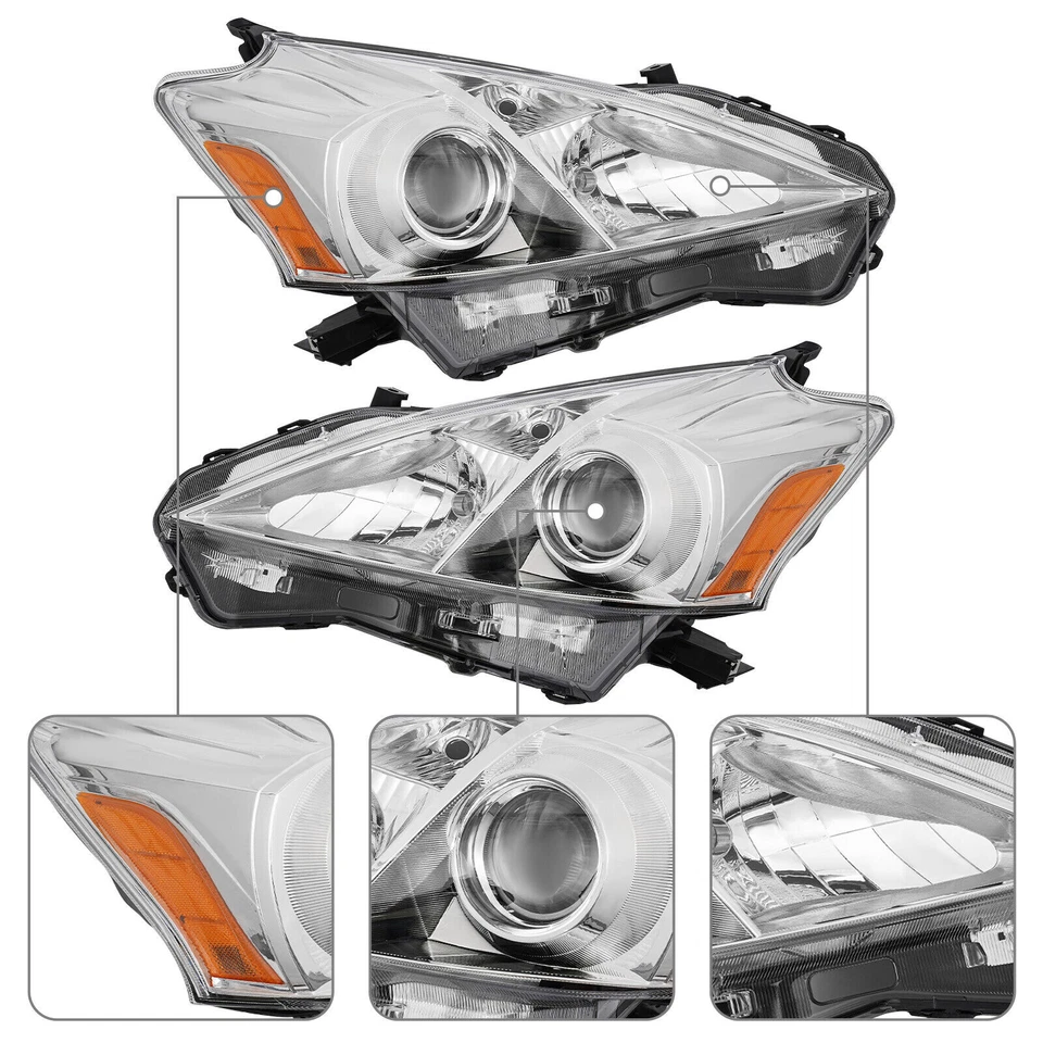 For 2012-2014 Toyota Prius V Driver&Passenger Side Halogen Headlights Pair L+R Foto 2 de 4