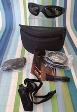 Wiley X Sunglasses WX Z87-2+ Black Matte EUC BIN11