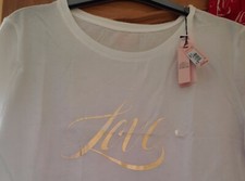 Victoria's Secret Flannel short sleeve Pyjamas in White/Red Small 8/10