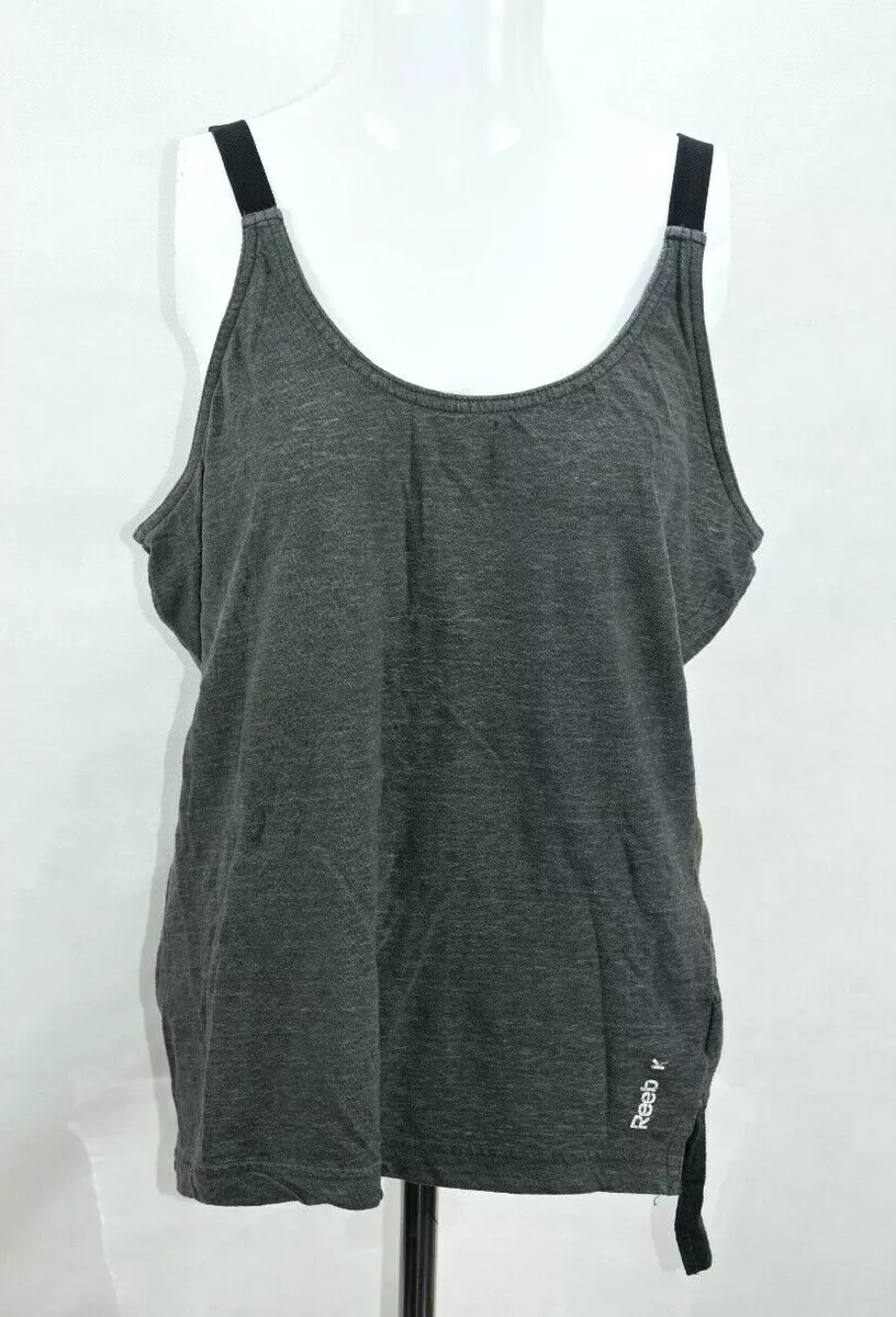 Reebok gray black tank top size medium RN 104141