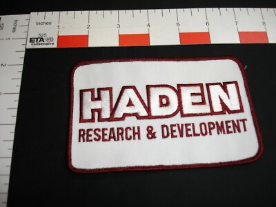 Gas and Oil Advertising patch Haden Research and Development 