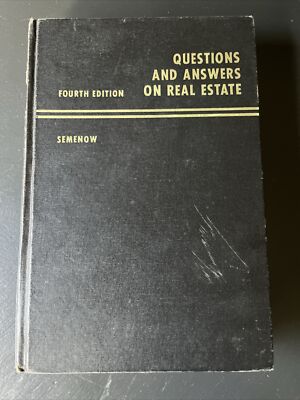 Questions and Answers on Real Estate Forth Edition 1962