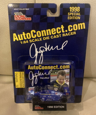 Racing Champions 1998 Greg Lemond Hand Signed Autographed Die cast Indy Car 1:64