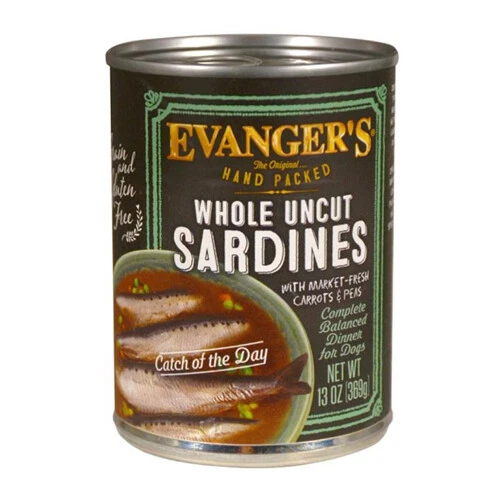 Evanger s Hand Packed Wet Dog Food Whole Uncut Sardines 12Each 12
