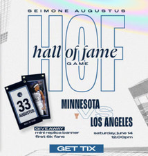 NEW Seimone Augustus Hall of Fame Banner, WNBA, Minnesota Lynx, 2025, SGA
