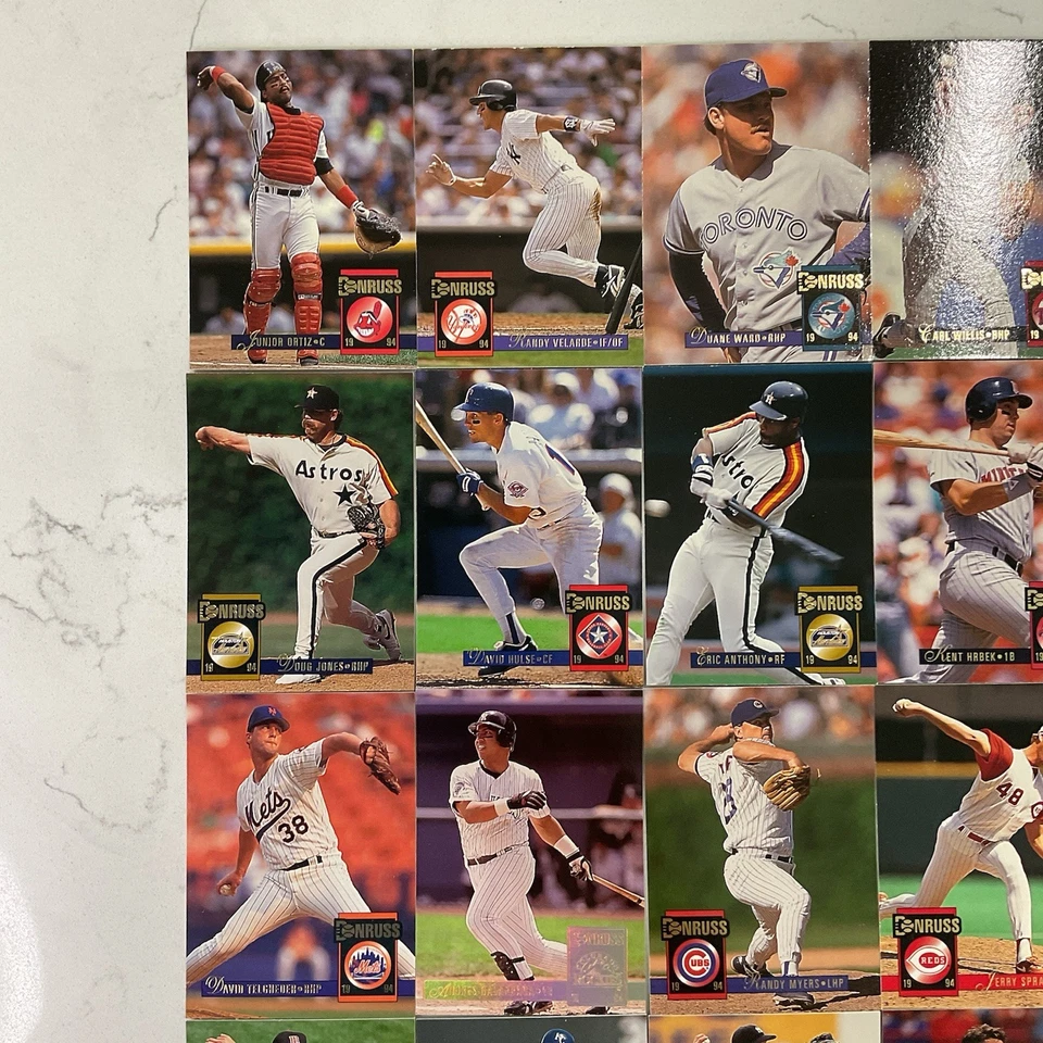 Лот из 25 бейсбольных карточек Donruss 1993 Stars Craig Biggio Will Clark Eric Karros - Изображение 2 из 4