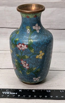 Antique Chinese Cloisonné Vase, Stamped "CHINA", Rare - Image 1 of 4