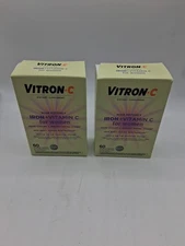 2x Vitron-C High Potency Iron + Vitamin C for Women 60 Coated Tablets ea....