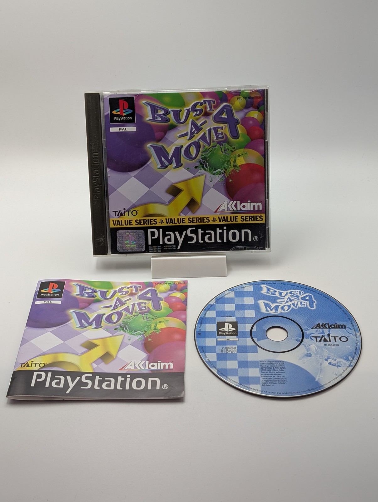 Bust a Move 4 - Sony Playstation 1 PS1 - Complete With Manual - PAL Tested