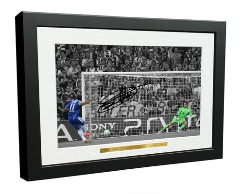 Signed Didier Drogba Chelsea FC Champions League Photograph Autographed Picture