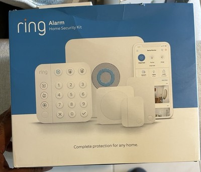 Ring Alarm 8-Piece Home Security Kit 2nd Gen White Open Box Never Used