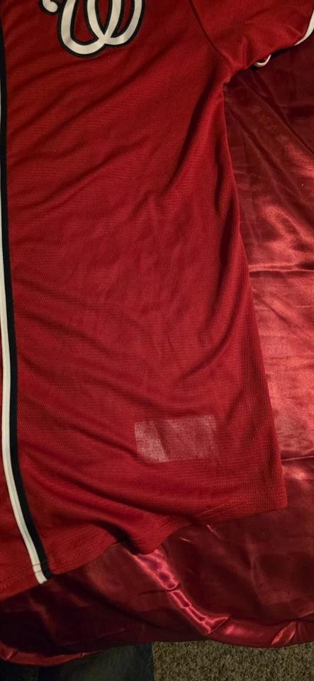 Camiseta de béisbol roja de los Nacionales de Washington Daniel Murphy #20 MLB Foto 3 de 4