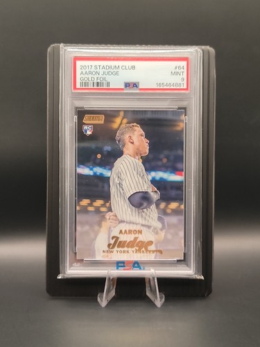2017 Stadium Club #64 Aaron Judge Gold Foil Rookie Card PSA 9 MINT