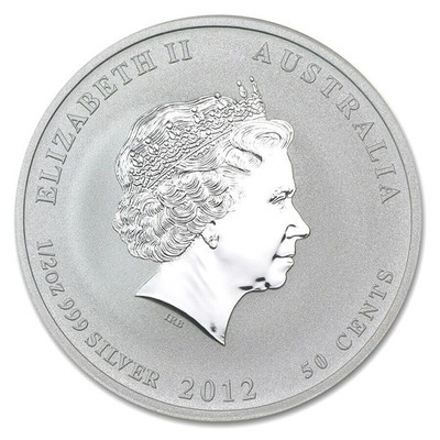 2012 1/2 oz Silver Australia Lunar Year of the Dragon~ w/ Perth 2012 1/2 oz Silver Australia Lunar Year of the Dragon~ w/ Perth