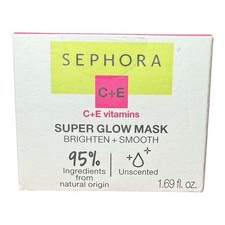 Sephora Super Glow Mask With C+E Vitamins - Radiance Boosting Face Mask - New