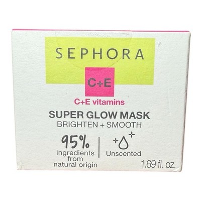 Sephora Super Glow Mask With C+E Vitamins - Radiance Boosting Face Mask - New