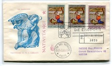 Vatican FDC Venetia 1961 Christmas Travelled Racc. for Italy