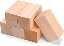 Basswood Carving Blocks, 6 Pcs Unfinished Wooden Blocks for Crafts, Basswood for