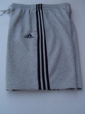NEW MENS ADIDAS GRAY AND BLACK FLEECE SHORTS SIZE XLT