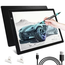 A4 LED Light Pad Tracing, Light Board for Diamond Painting, Ultra-Thin Copy L...