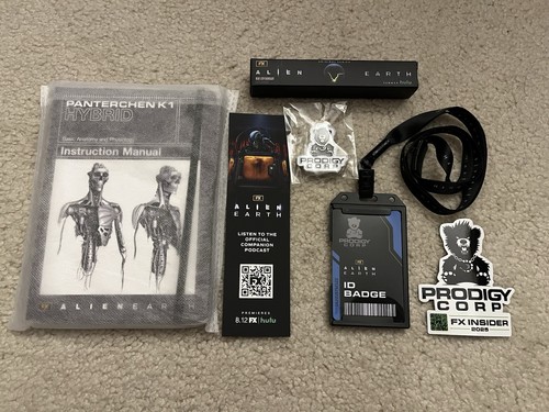 2025 SDCC FX Alien Earth Swag - badge, flashlight, sticker, pin, notebook