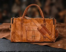 Full Refined Genuine Travel Goat Duffel Gym V...