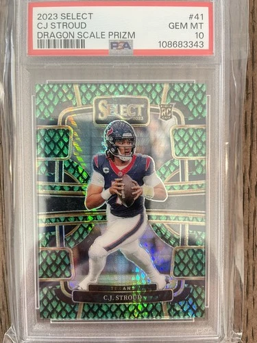 2023 Select Dragon Scale Prizm #289 CJ Stroud Texans RC Rookie 65/70 PSA 10