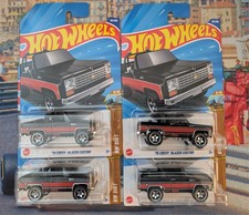 Lot of 4 - Hot Wheels 1975 Chevy K5 Blazer Custom - Black/Red