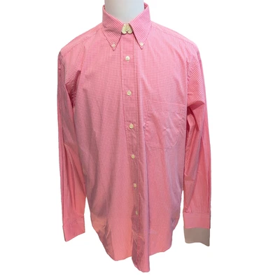 Chemise Peter & Sons New York L Rose Carreaux 100% Coton Neuve Sans Étiquette - Photo 1/4