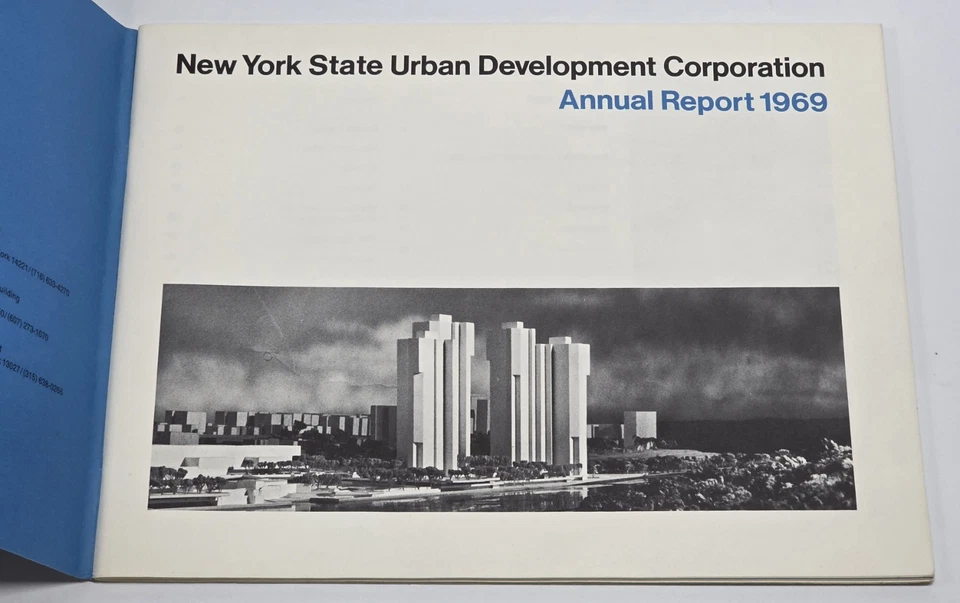 NY State UDC 1969 First Report Rockefeller Urban Renewal Planning SCARCE - Image 2 of 4