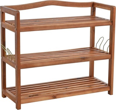 ESTEXO Holz Schuhregal Schuhschrank Holz Regal Schuhständer 3 Etagen 